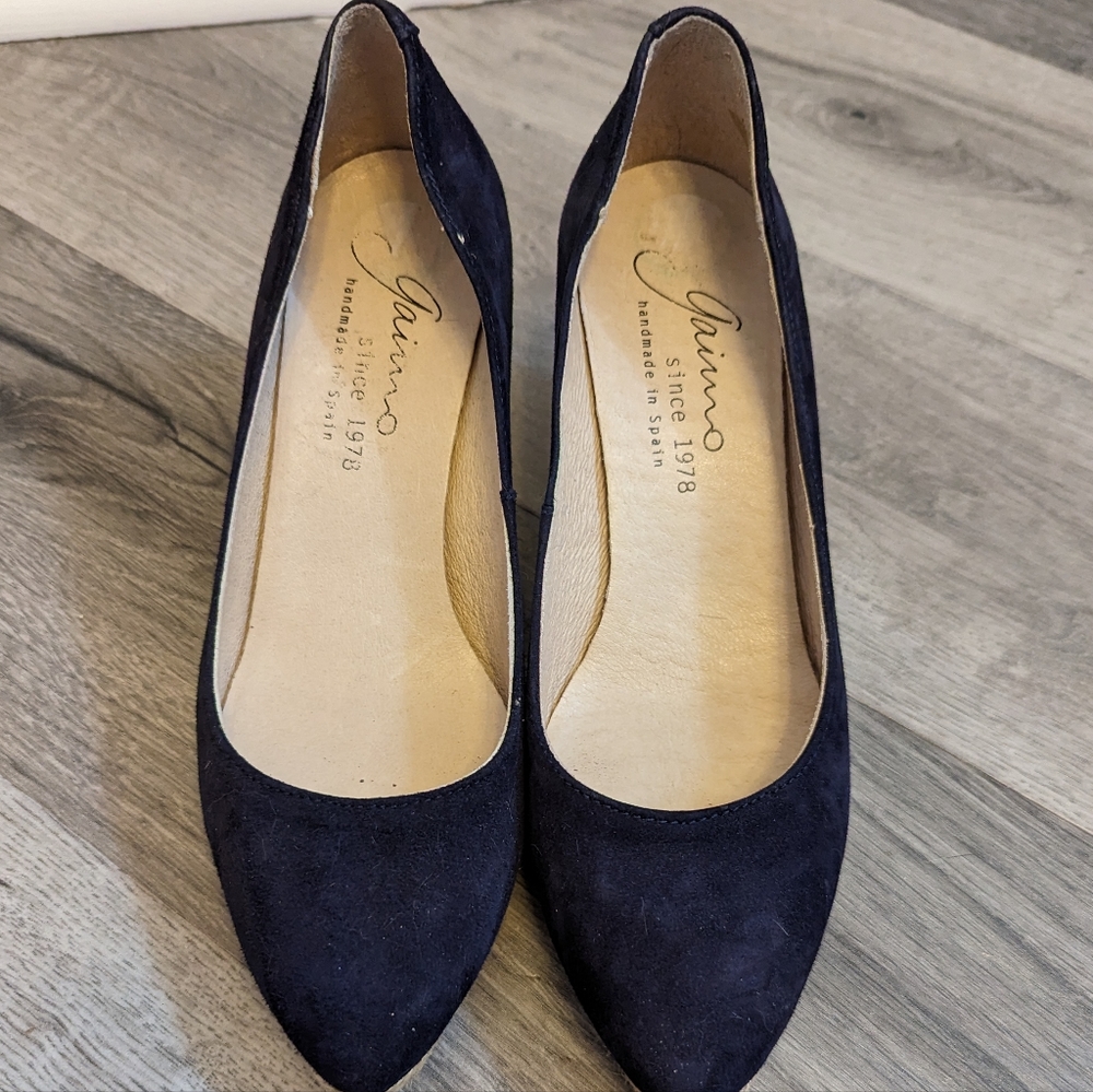Ladies Gaimo Espadrilles Wedge - Blue suede
